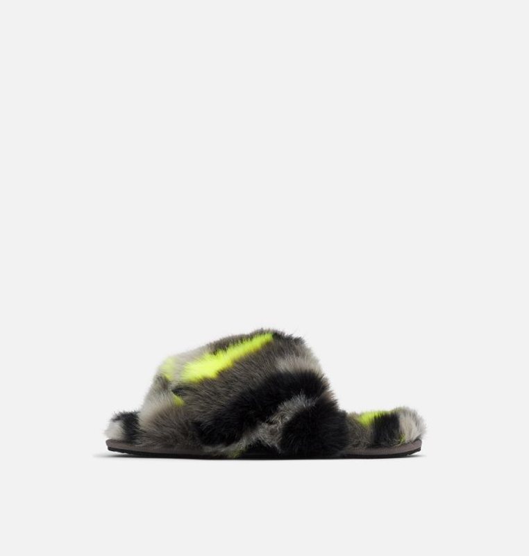 Womens Slippers Black/Green - Sorel Go™ - Mail Run - 793280-SNC